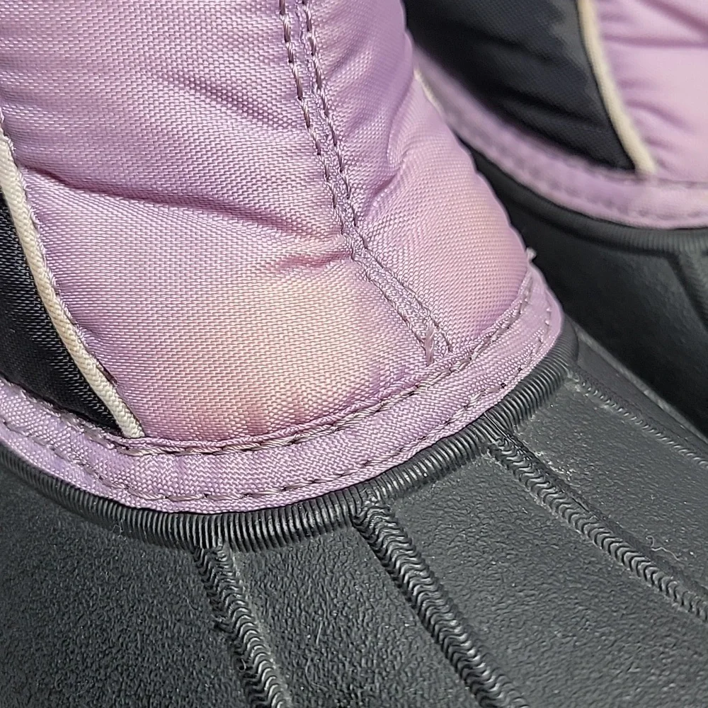 Sorel Snow Command Boots Winter Waterproof‎ Insulation Traction Black Purple 6